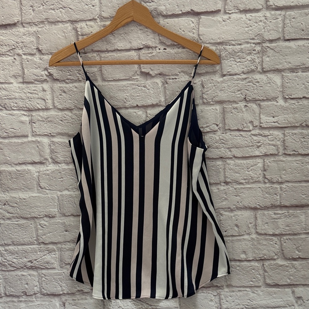 Express Striped Blue White pink Women's top tank
